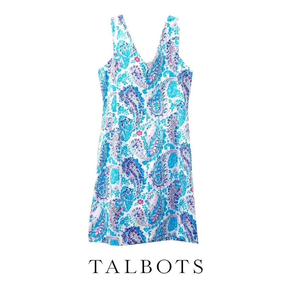 TALBOTS Multicolored Floral Paisley Sleeveless Dress​​